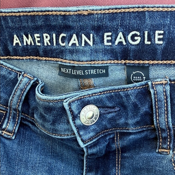 American Eagle Outfitters Women's Blue Skinny Jeans - Picture 3 of 5